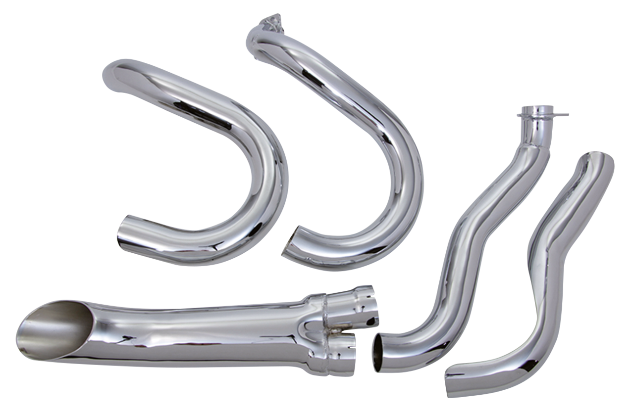 Chrome open 2:1 exhaust BT70-84