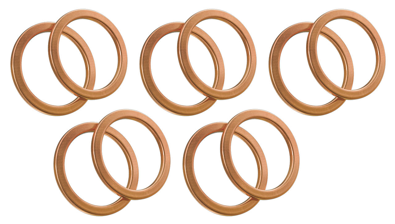 10pck Banjo bolt copper seal washer 11mm