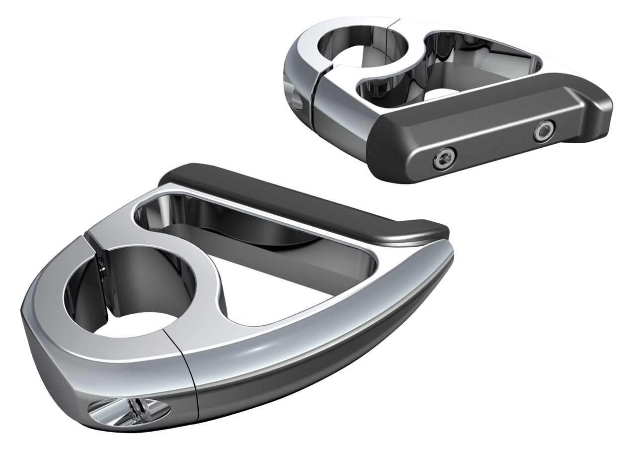 Chrome engine guard toe rests