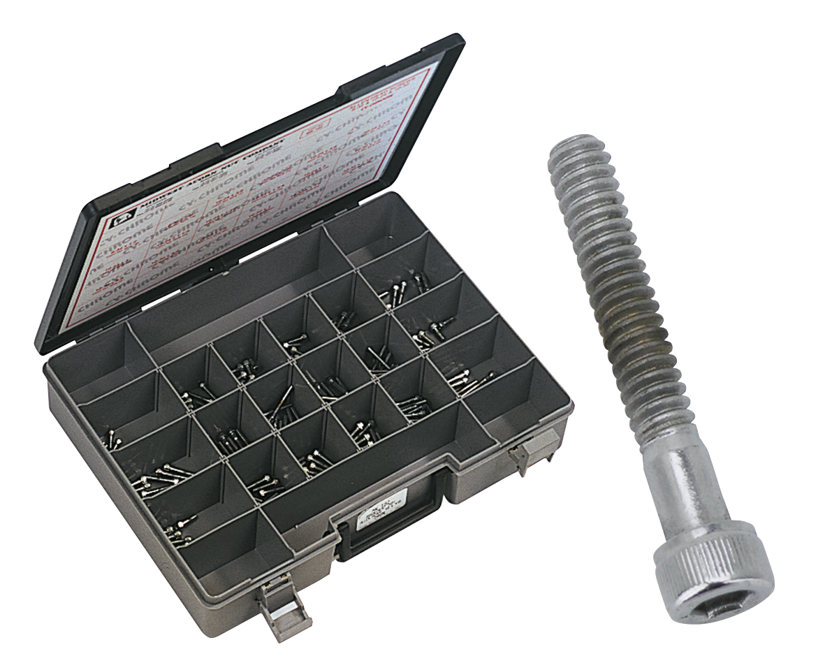 Ass. tray chrome allen head screws (180)