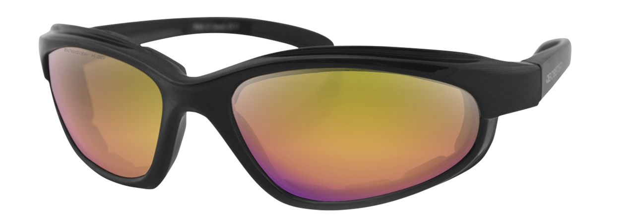 Fat Boy Sunglass Mat Blk Purple HD Yello