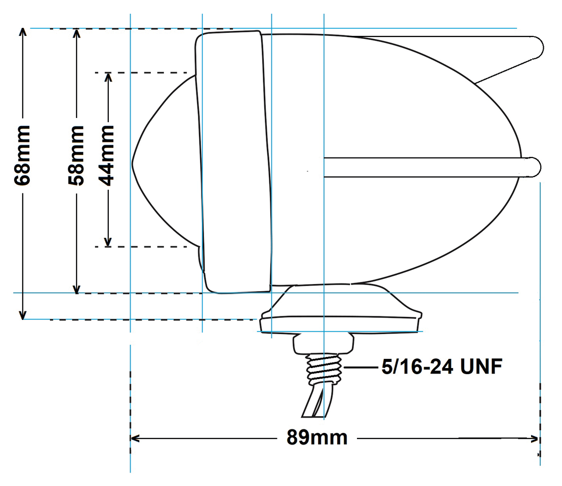 GZP 3 winged bullet light red dual fi
