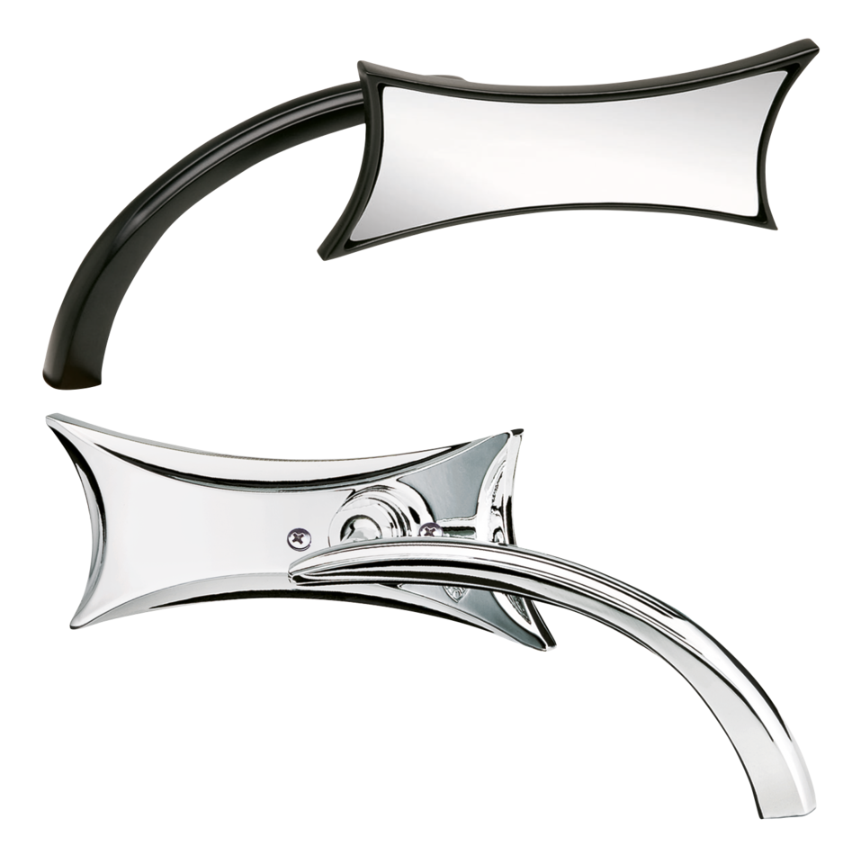 CHROME FOUR POINT MIRROR LEFT