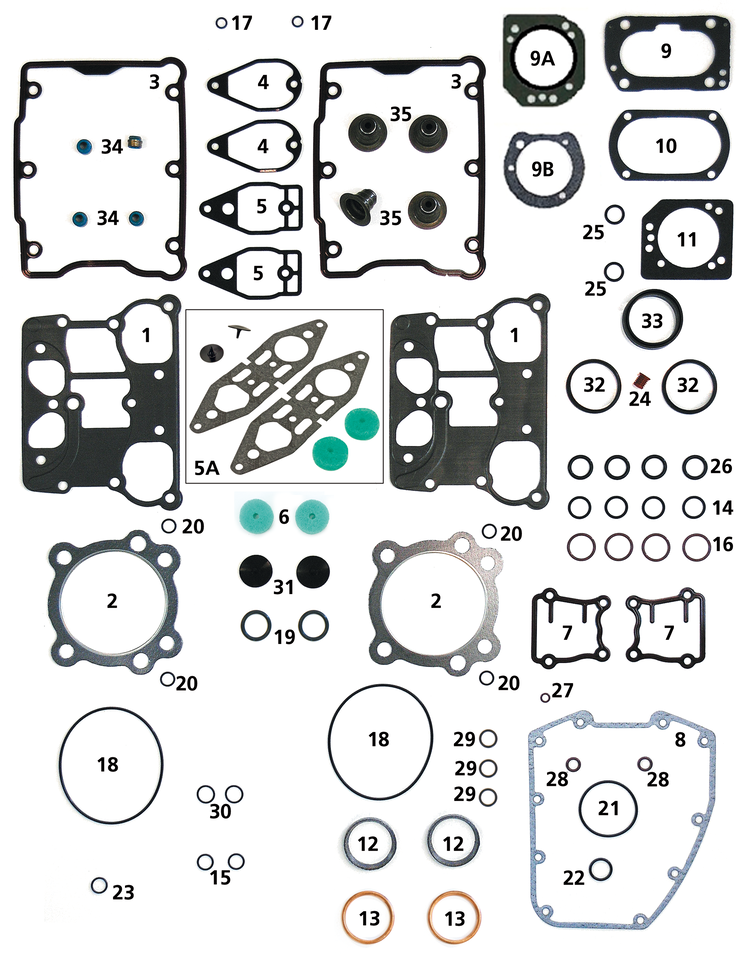 10pck Gasket carb/FI - backplate TC06-17