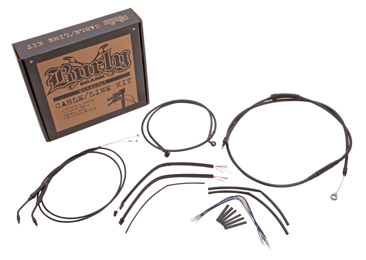 Cable kit black 13" bar ABS FLHT08-13