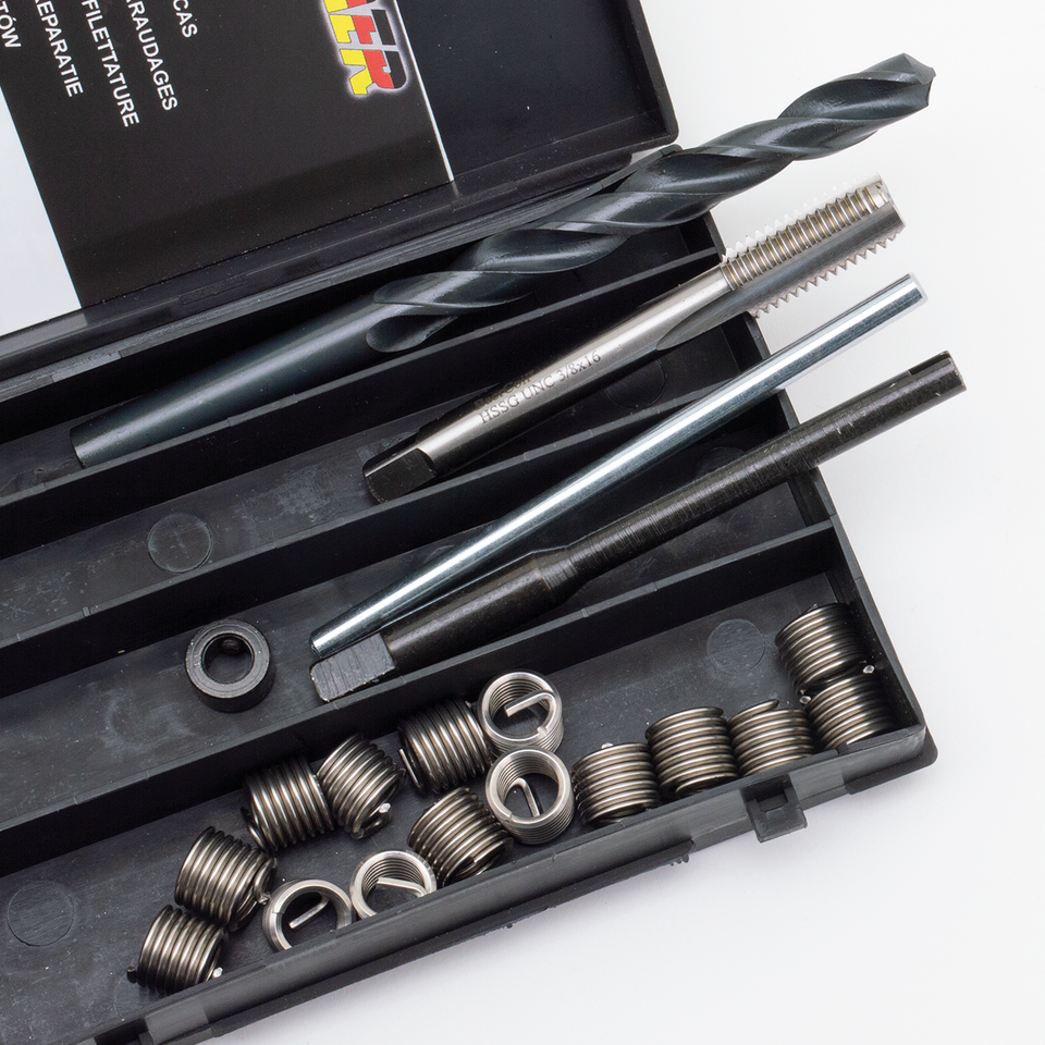 THREAD REPAIR kit 3/8-16 UNC with 10 ins