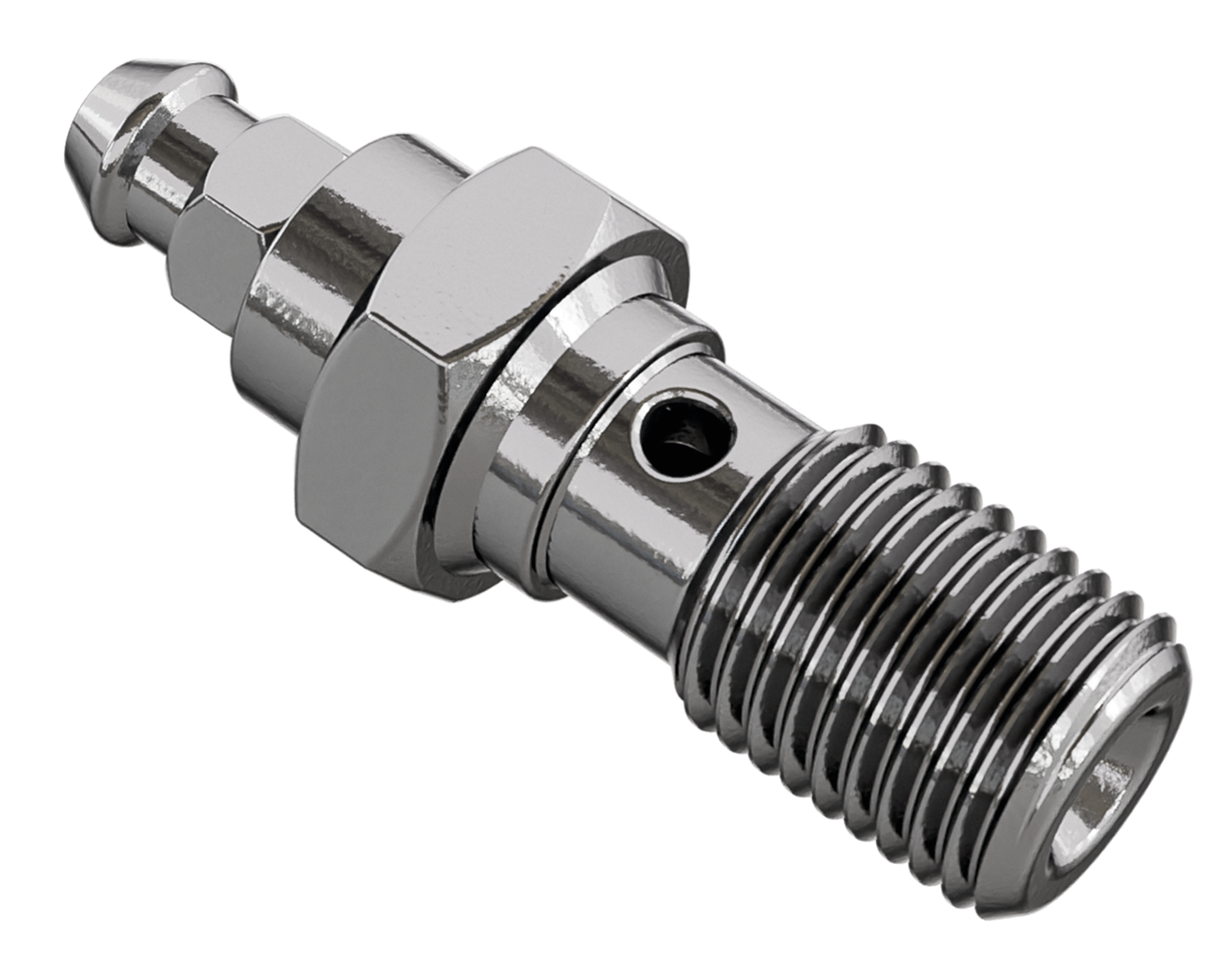 Banjo bolt w/bleeder nipple M10x1.25 Ino