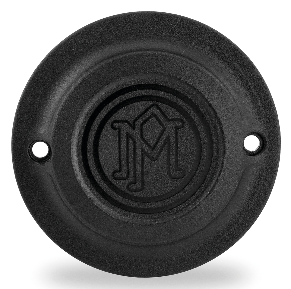 PM Scallop ignition cover 2-hole BlackOp