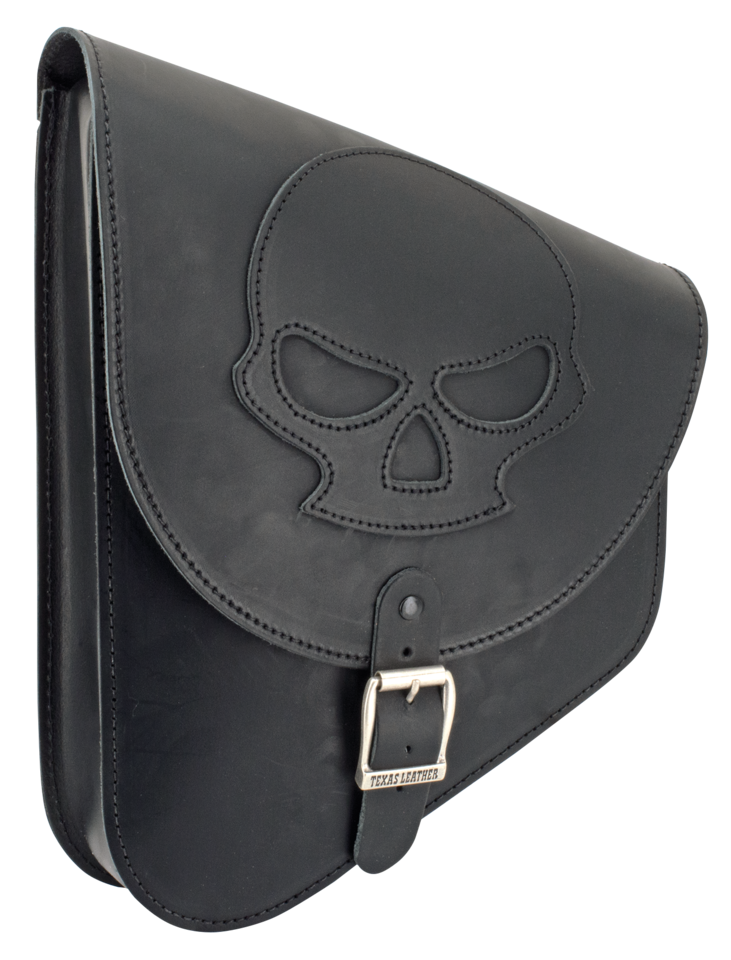 Texas Leather Skull Swingarm Bag Black
