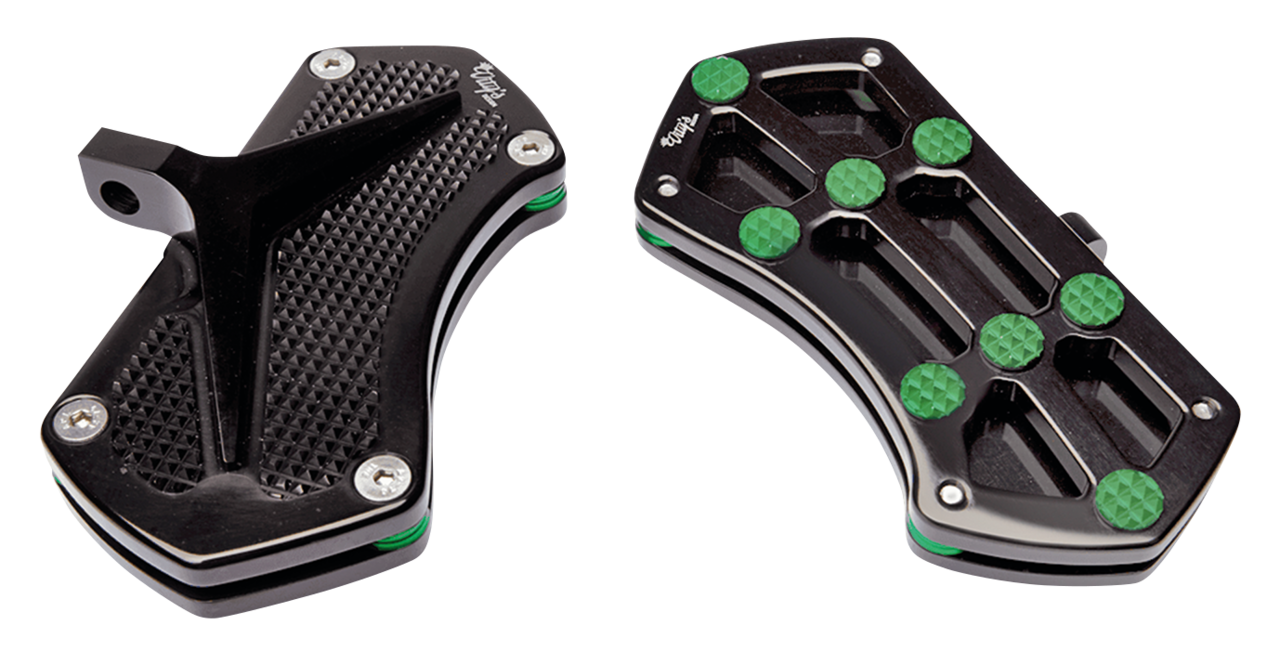 DIAMOND PSSNGR FLRBRD BLK W/ GEMS GREEN