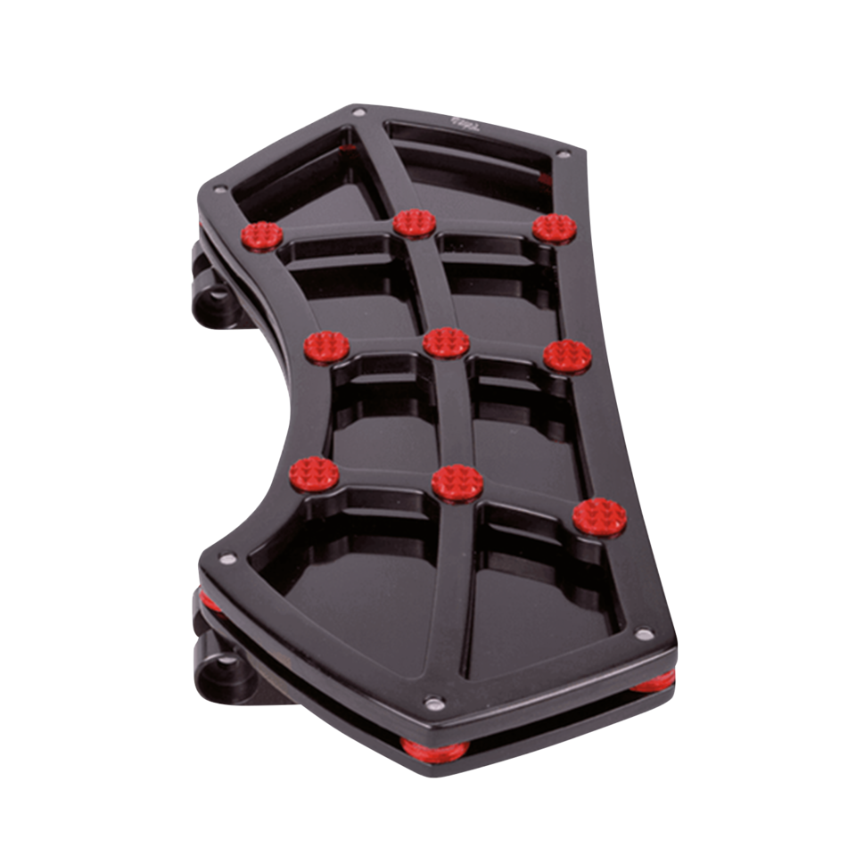 DIAMOND FR FLRBRD BLK W/ GEMS RED