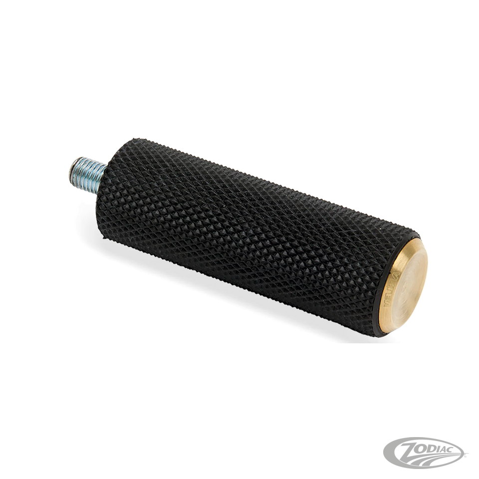 KNURLED RUBBER SHIFTER PEG, BRASS