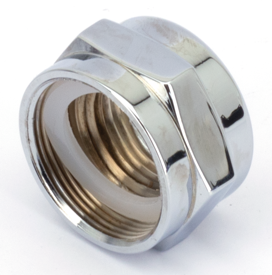 Chrome adaptor nut 3/8" NPT to 22mm