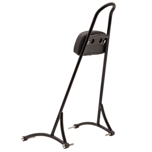 Burly tall black sissybar XL04-up w/pad