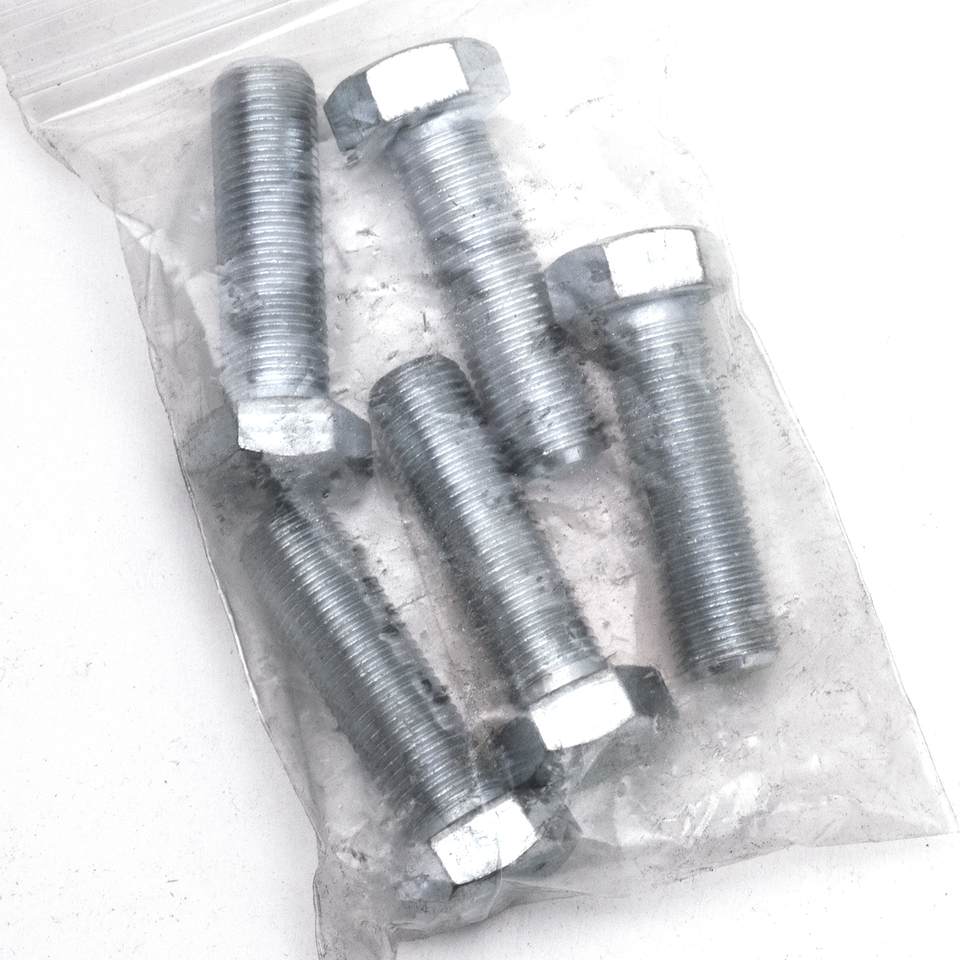 5pck hex bolt 1/2-20"x1.75" UNF zinc