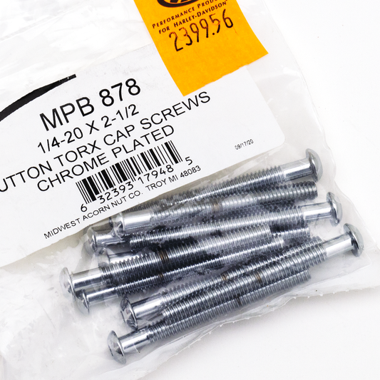 10pck Torx button head 1/4-20x2 1/2",UNC