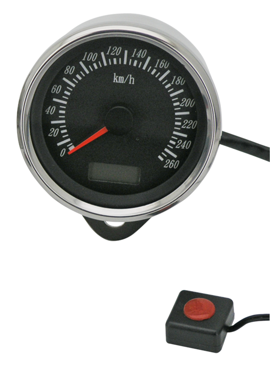 GZP Electr speedo 80mm SS housing KM/H 9