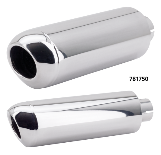 Oval muffler Stainless steel 2" I.D.