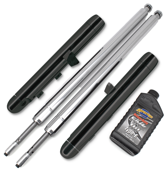 Naked Blk Bubba fork legs 4" over stk FL