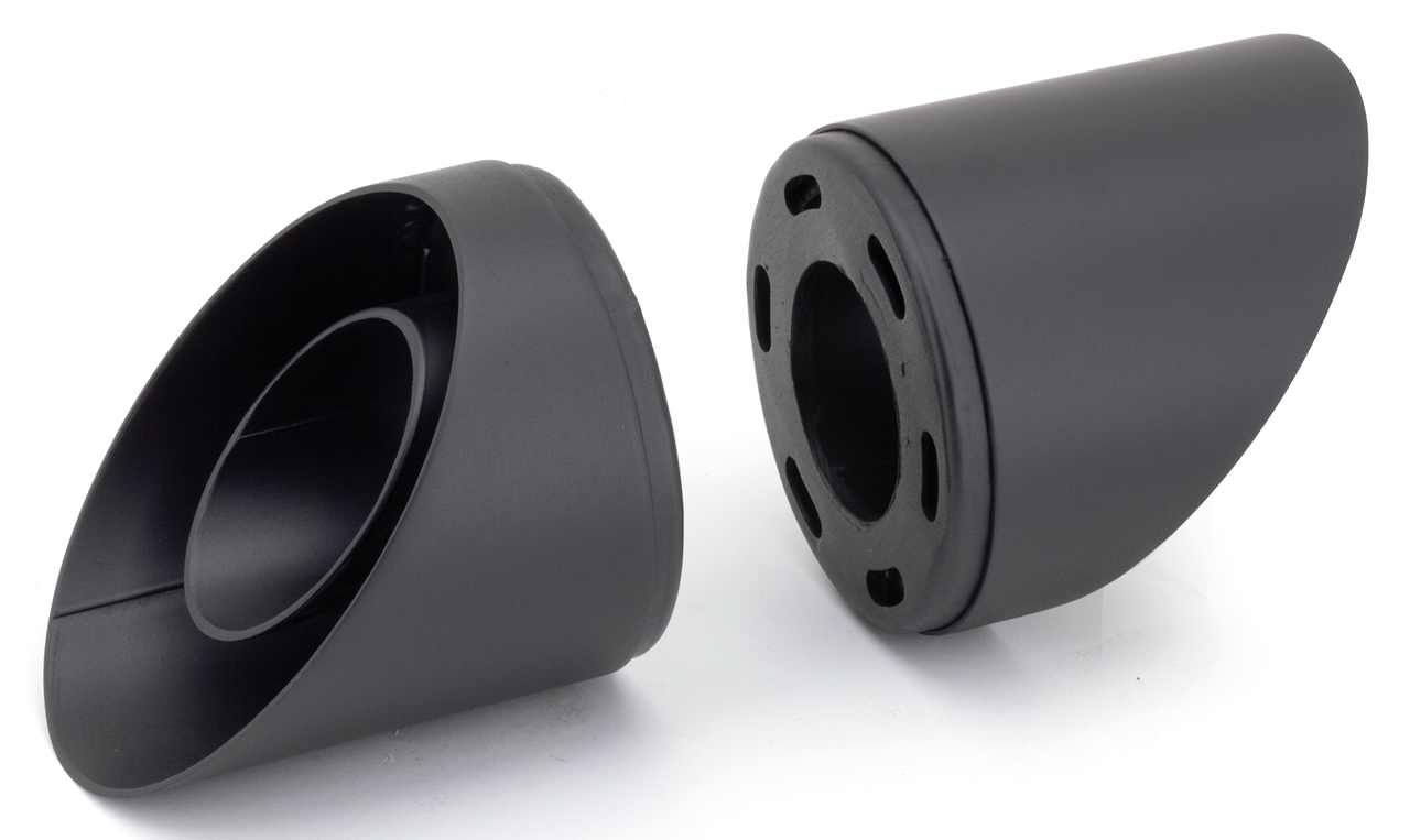 MCJ End Caps Race 90 Slash Cut Black