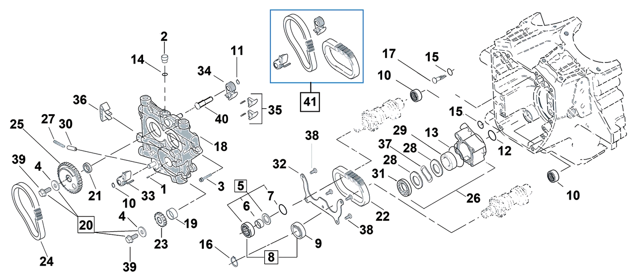 Cam gear retention kit TC99-06