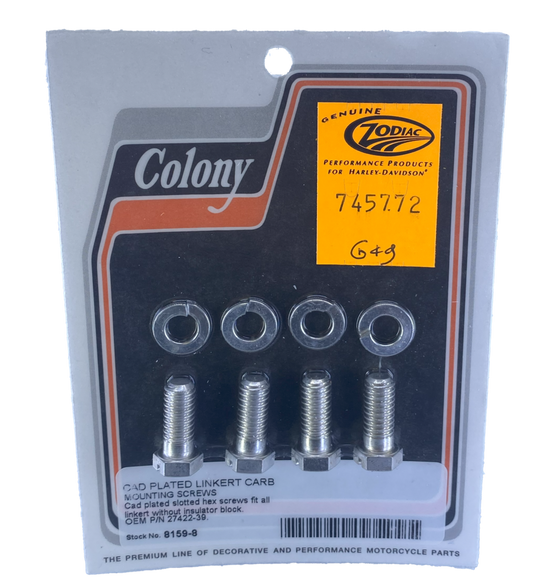 Colony Linkert carb bolts & washers