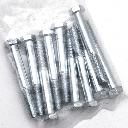 10pck hex bolt 3/8-16x3" UNC zinc