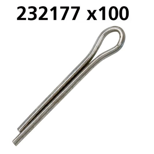 100pck 1/16"x1/2" cotter pin