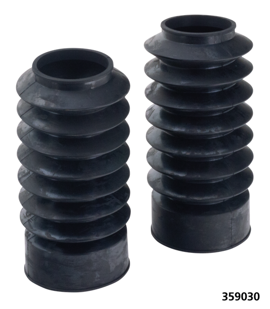 GZP Black rubber forkboots 49mm 7" long