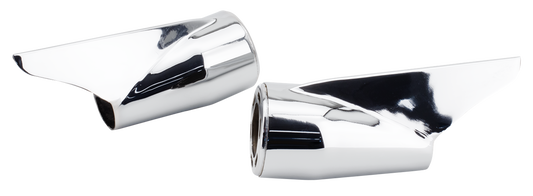 MCJ End Caps Royal 80 Long Finned Chrome