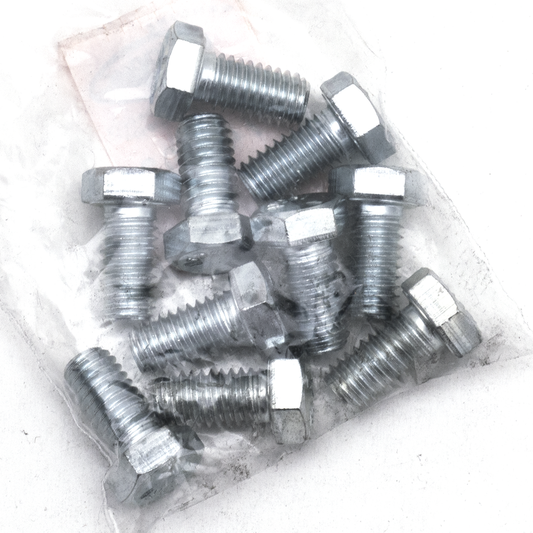 10pck hex bolt 3/8-16x3/4" UNC zinc