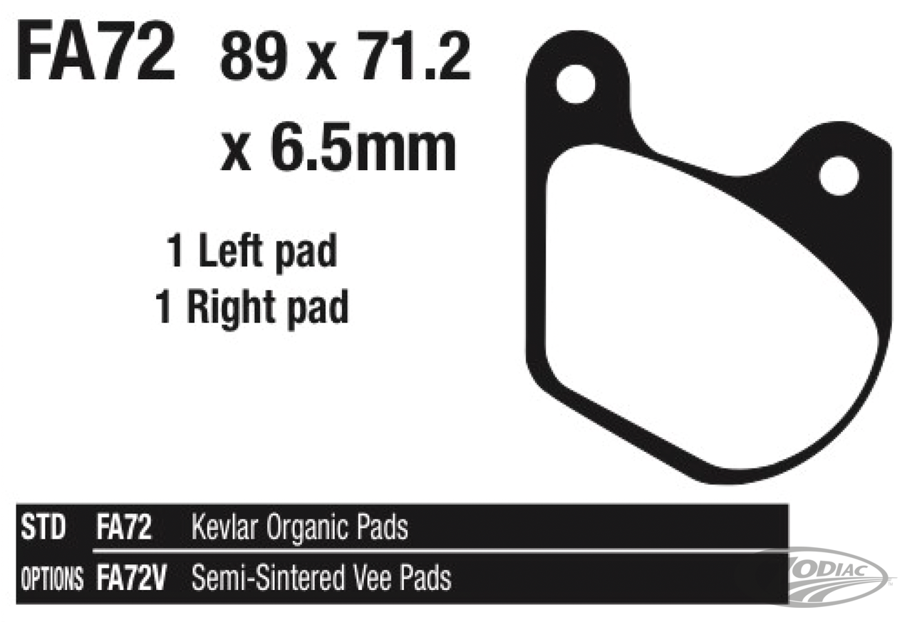 EBC-V Brake pads XL/FLT 44099-77