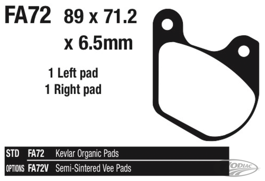 EBC-V Brake pads XL/FLT 44099-77