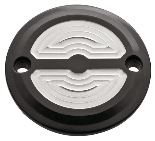 JM Timing Cover Milled Blk FLH/T17-Up