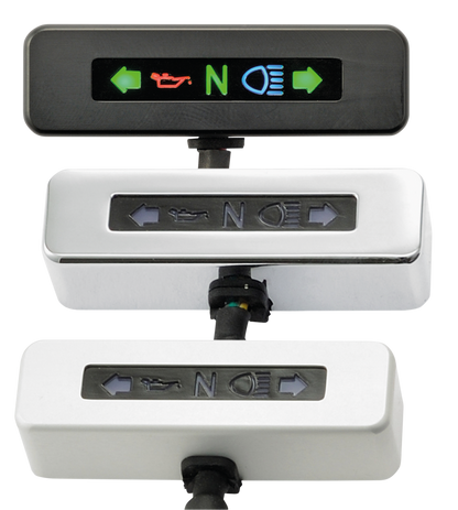 Micro LED indicator alu chrome