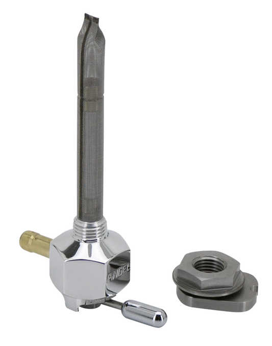 Pingel 1/4NPT petcock rear outlet alu