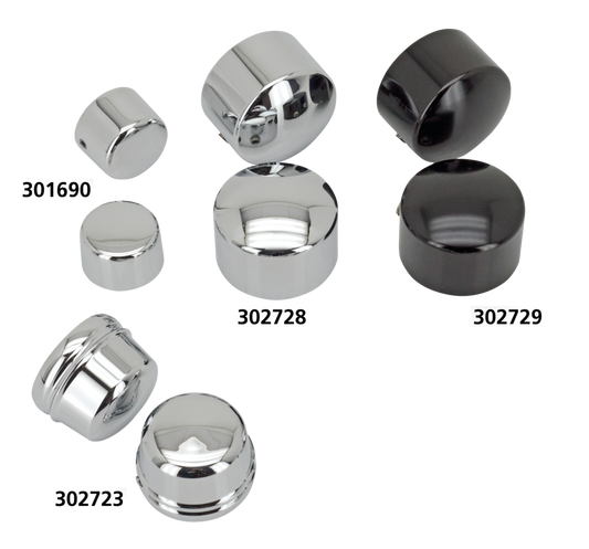 GZP Chrome axle covers FLH/T00-07 FXD04-