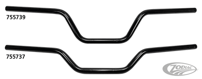 1" Handlebars Street Track 6" BLK dimple