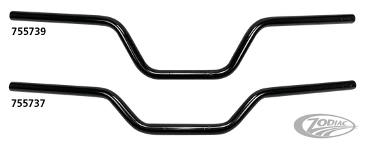1" Handlebars Street Track 6" BLK dimple