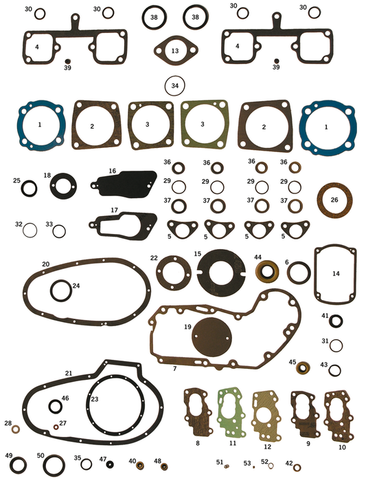 10pck Cyl. base gasket K #16775-52