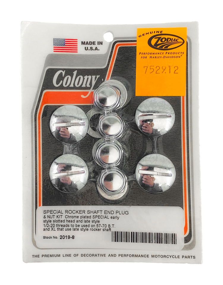Colony slotted rocker shaft screws chrom