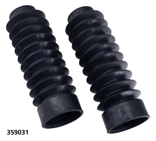 GZP Black rubber forkboots 49mm 9" long