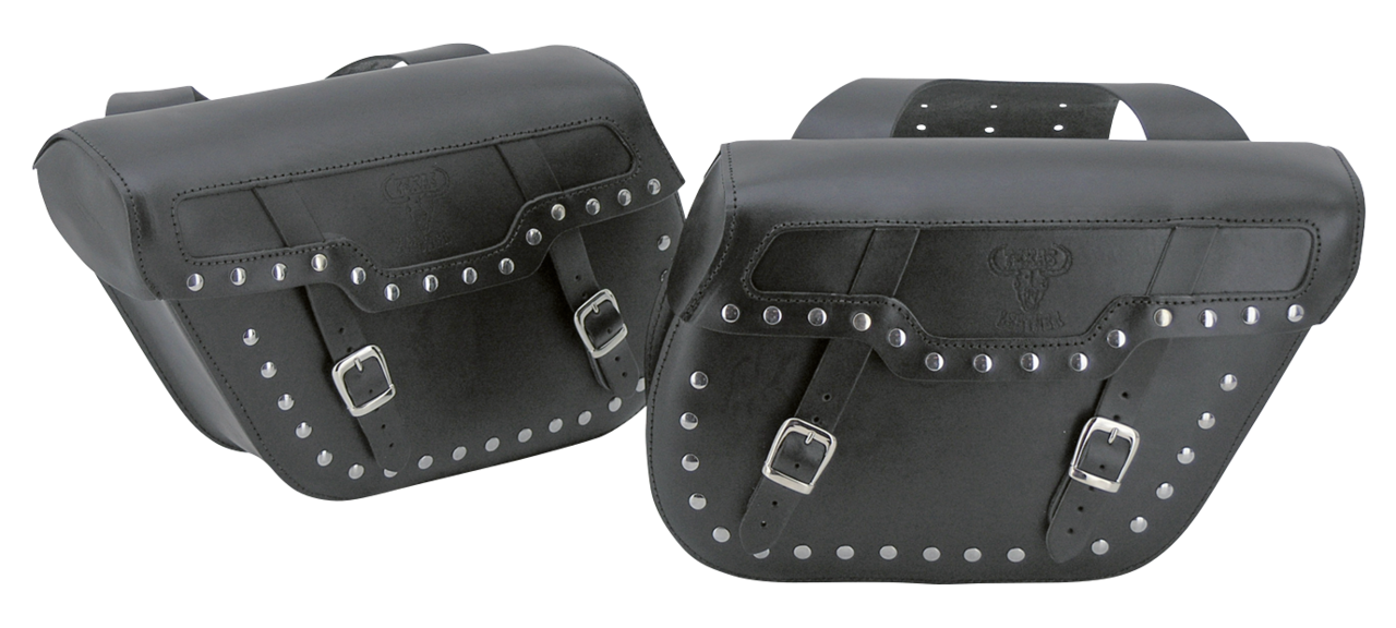 Texas Leather saddlebags 10L, studded
