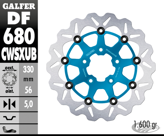 Galfer Wave FR Floating 13" Blue