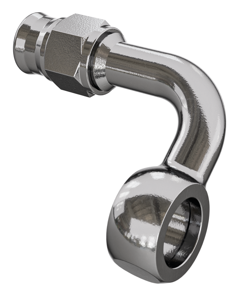 Brakeline banjo 90degr. 3/8" stainless