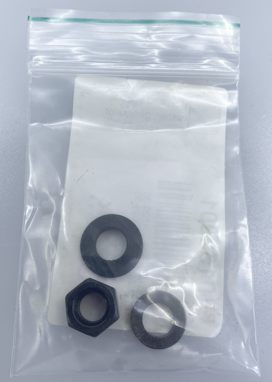 Generator strap nut and washers