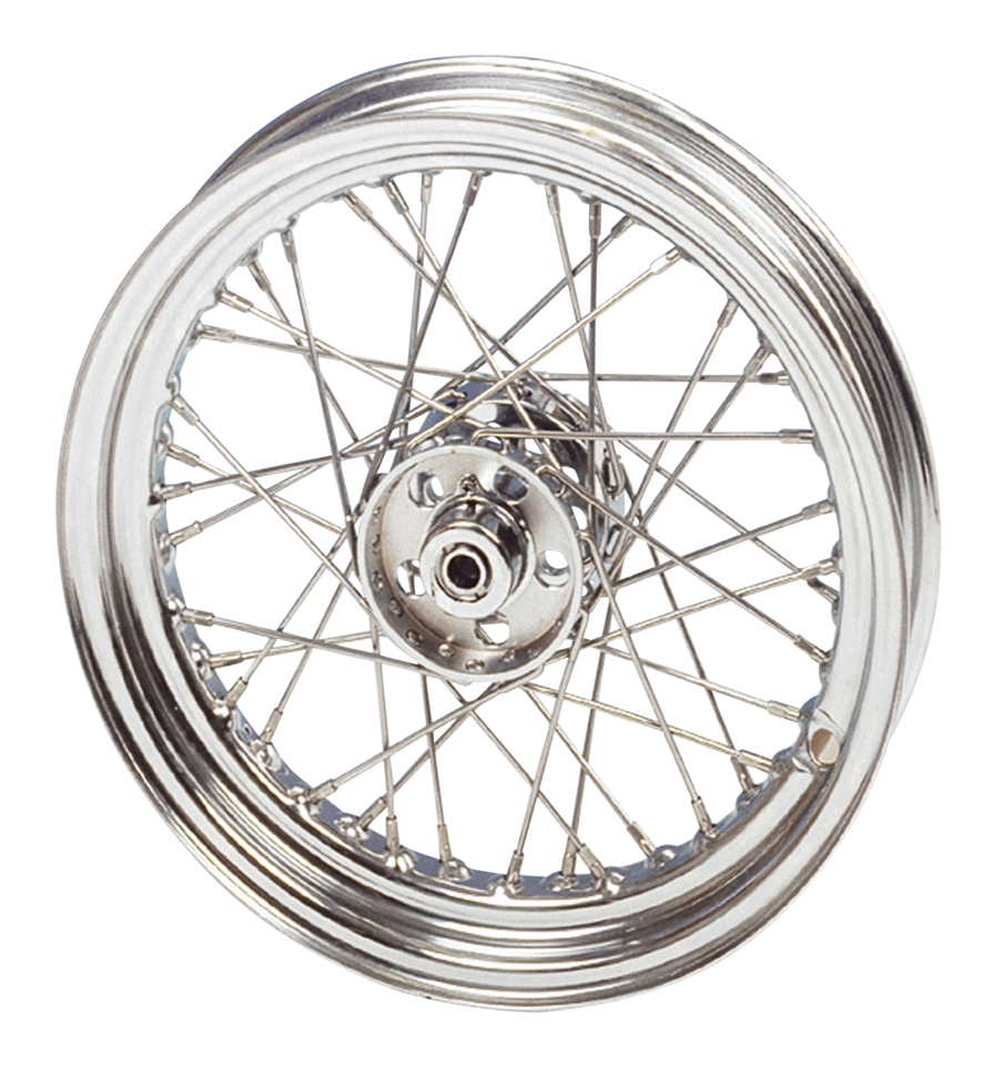 Cplt wheel 16" steel hub 36-66 Chrome sp