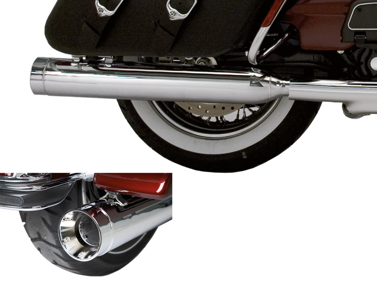 Kerker Stout slip-ons FLH/T95-09 chrome