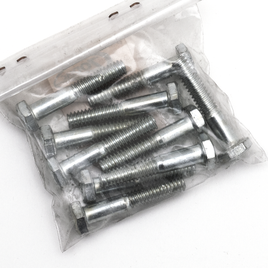 10pck hex bolt 1/4-20x1-3/8" UNC zinc