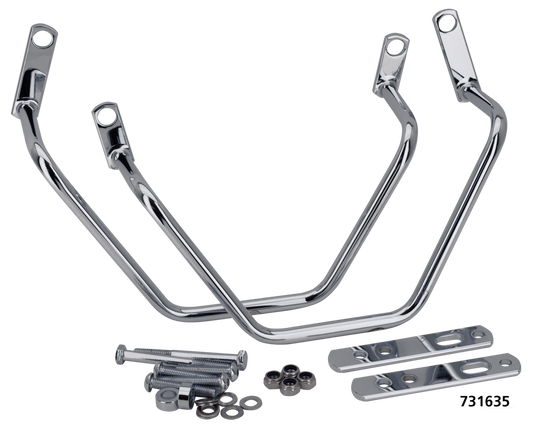 Chrome Saddle Bag Supports FXD06-17